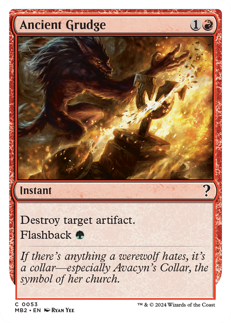 Ancient Grudge (White Border) [Mystery Booster 2] | Jomio and Rueliete's Cards and Comics