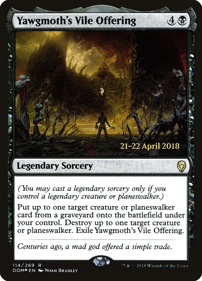 Yawgmoth's Vile Offering [Dominaria Prerelease Promos] | Jomio and Rueliete's Cards and Comics
