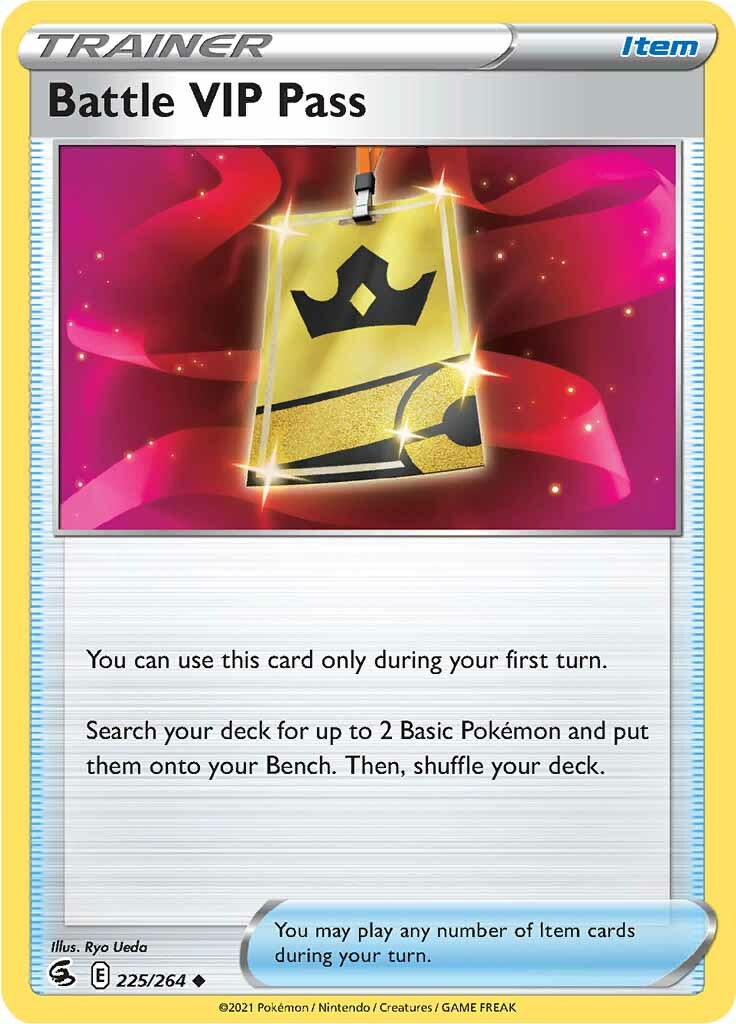 Battle VIP Pass (225/264) [Sword & Shield: Fusion Strike] | Jomio and Rueliete's Cards and Comics