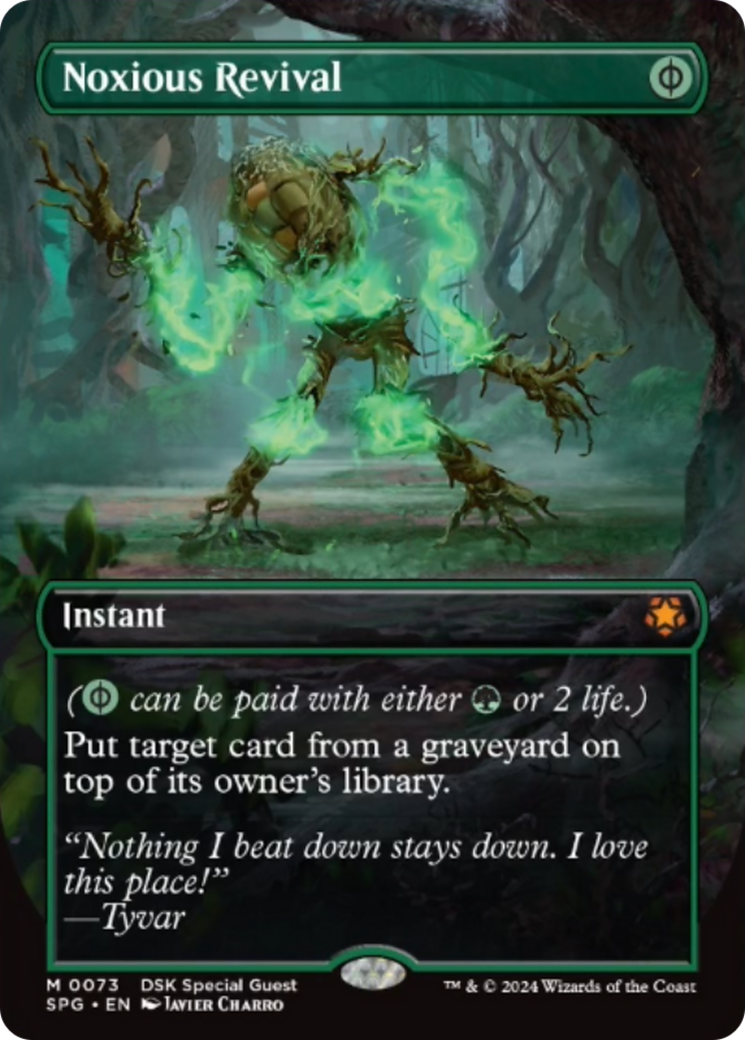 Noxious Revival (Borderless) [Duskmourn: House of Horror Special Guests] | Jomio and Rueliete's Cards and Comics