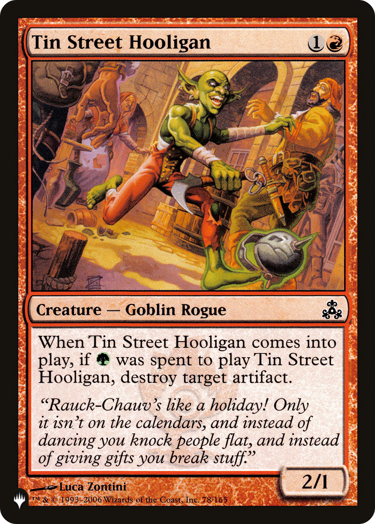 Tin Street Hooligan [The List] | Jomio and Rueliete's Cards and Comics