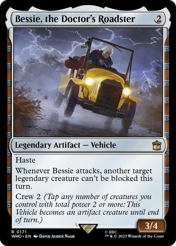 Bessie, the Doctor's Roadster [Doctor Who] | Jomio and Rueliete's Cards and Comics