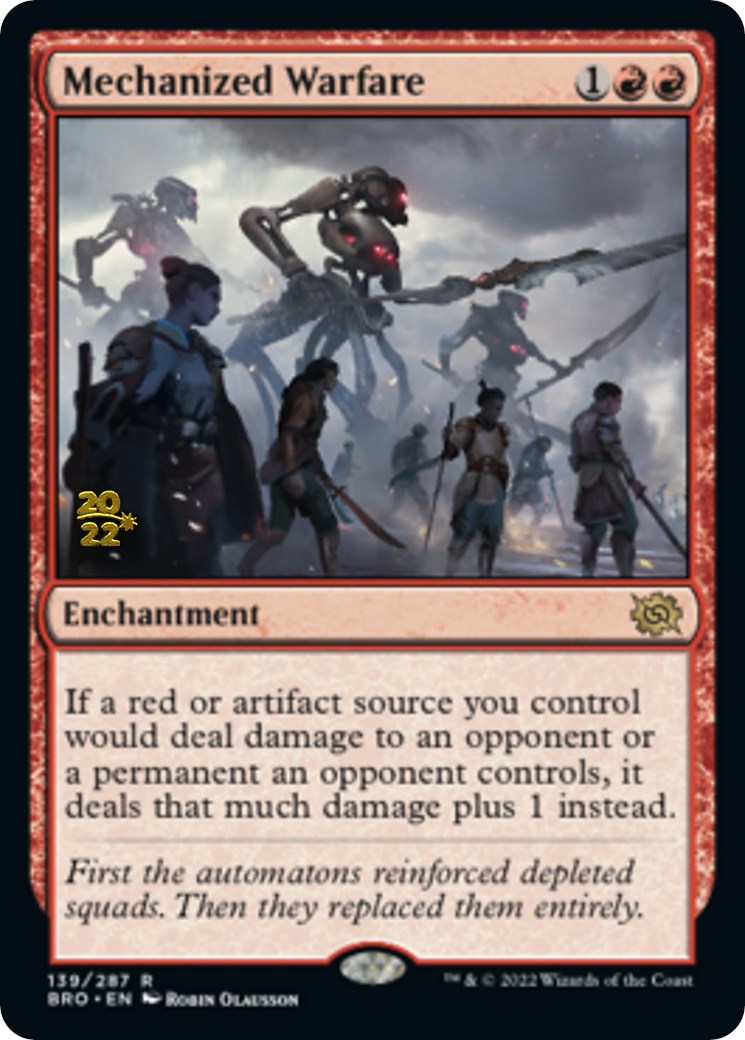 Mechanized Warfare [The Brothers' War Prerelease Promos] | Jomio and Rueliete's Cards and Comics