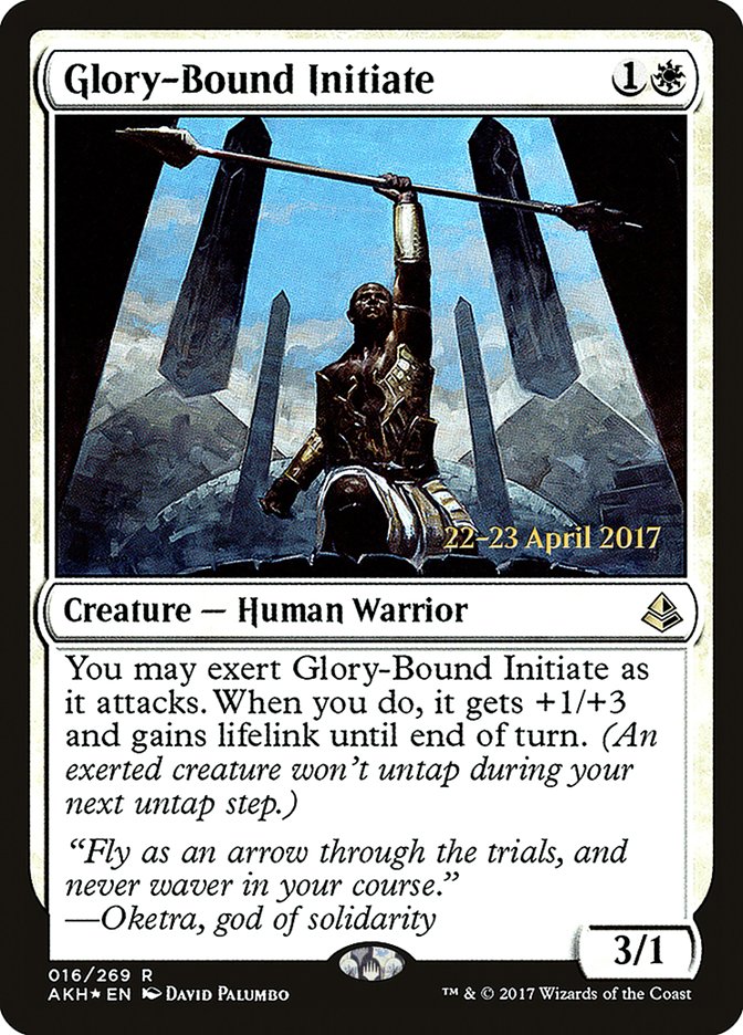 Glory-Bound Initiate [Amonkhet Prerelease Promos] | Jomio and Rueliete's Cards and Comics