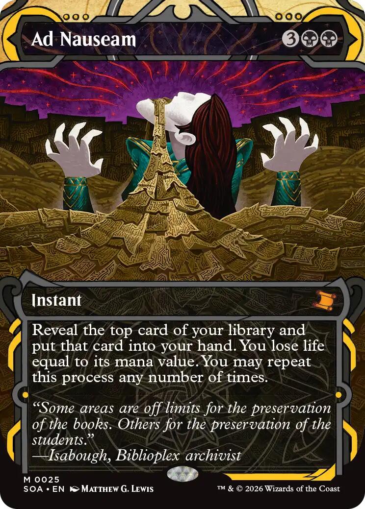 Ad Nauseam [Secrets of Strixhaven: Mystical Archive] | Jomio and Rueliete's Cards and Comics