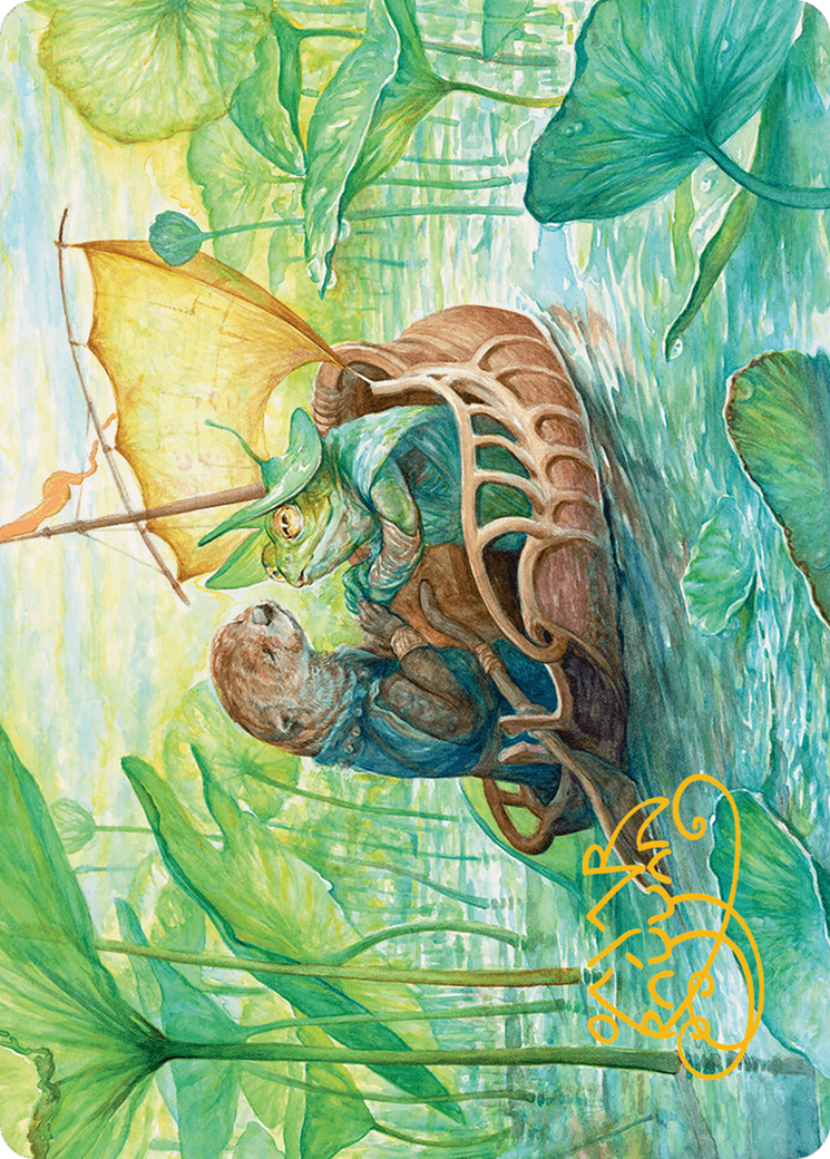 Run Away Together Art Card (Gold-Stamped Signature) [Bloomburrow Art Series] | Jomio and Rueliete's Cards and Comics