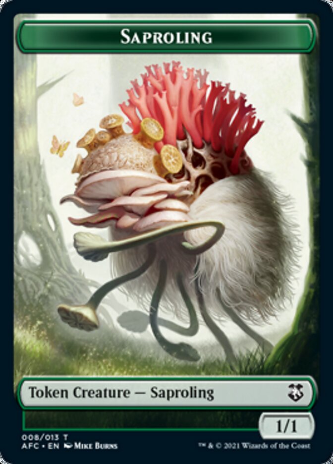 Knight // Saproling Double-Sided Token [Dungeons & Dragons: Adventures in the Forgotten Realms Commander Tokens] | Jomio and Rueliete's Cards and Comics