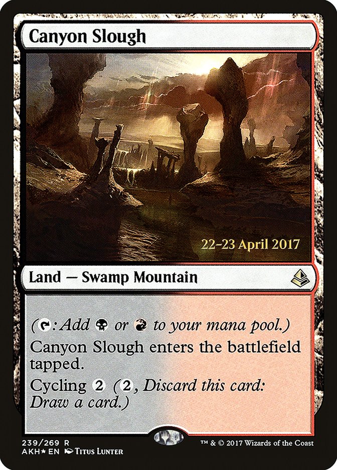 Canyon Slough [Amonkhet Prerelease Promos] | Jomio and Rueliete's Cards and Comics