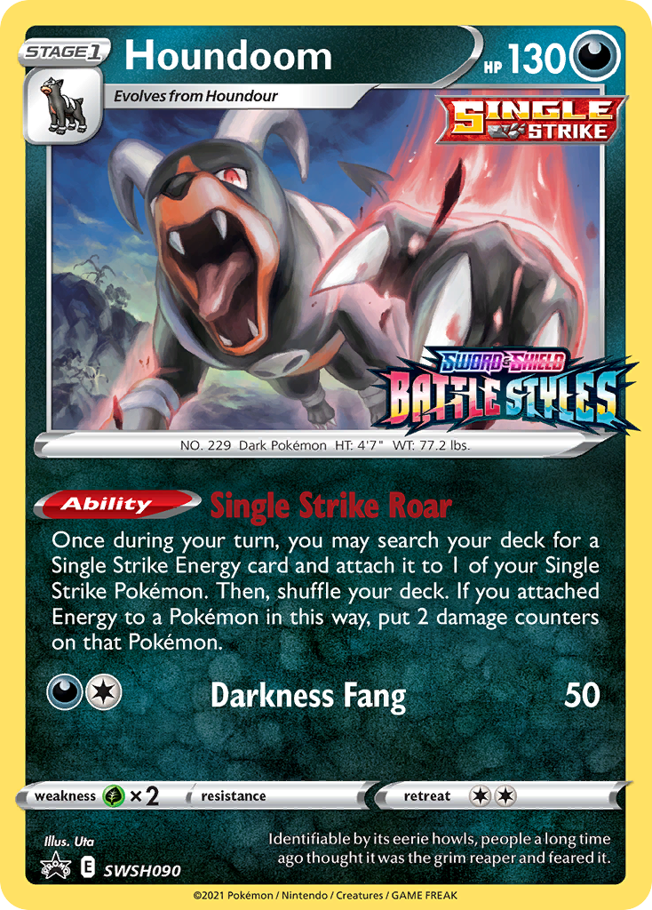 Houndoom (SWSH090) (Prerelease Promo) [Sword & Shield: Black Star Promos] | Jomio and Rueliete's Cards and Comics