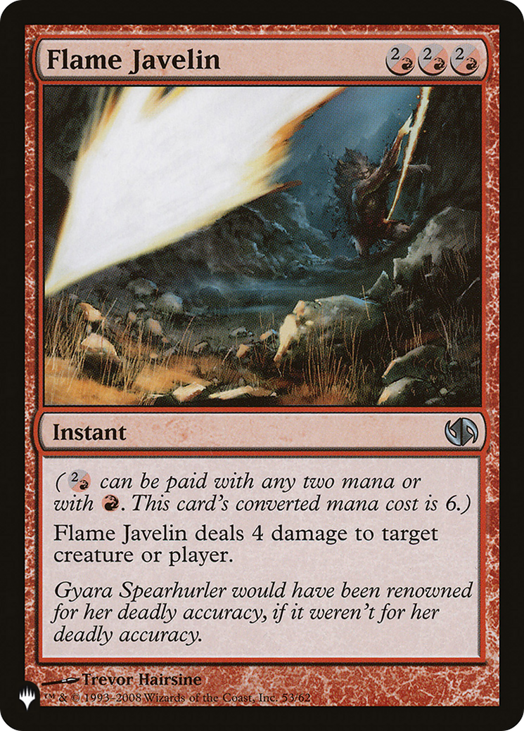 Flame Javelin [The List] | Jomio and Rueliete's Cards and Comics