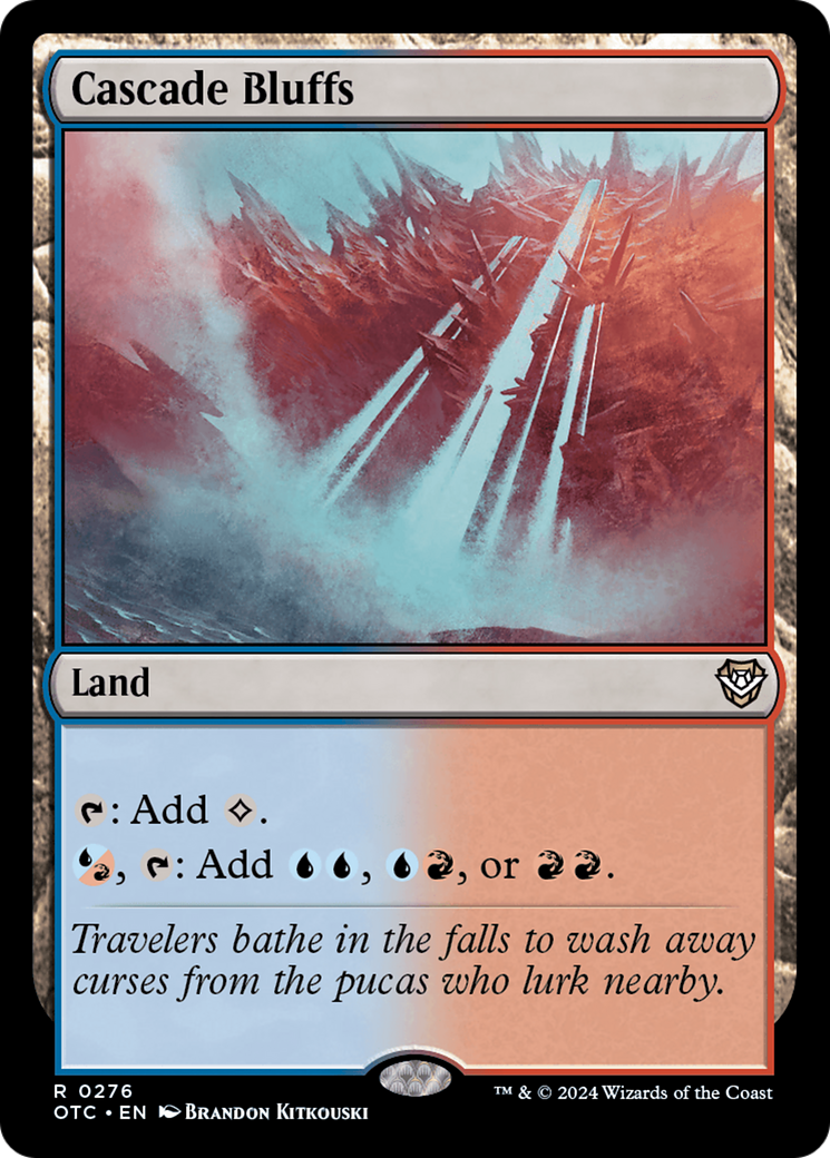 Cascade Bluffs [Outlaws of Thunder Junction Commander] | Jomio and Rueliete's Cards and Comics