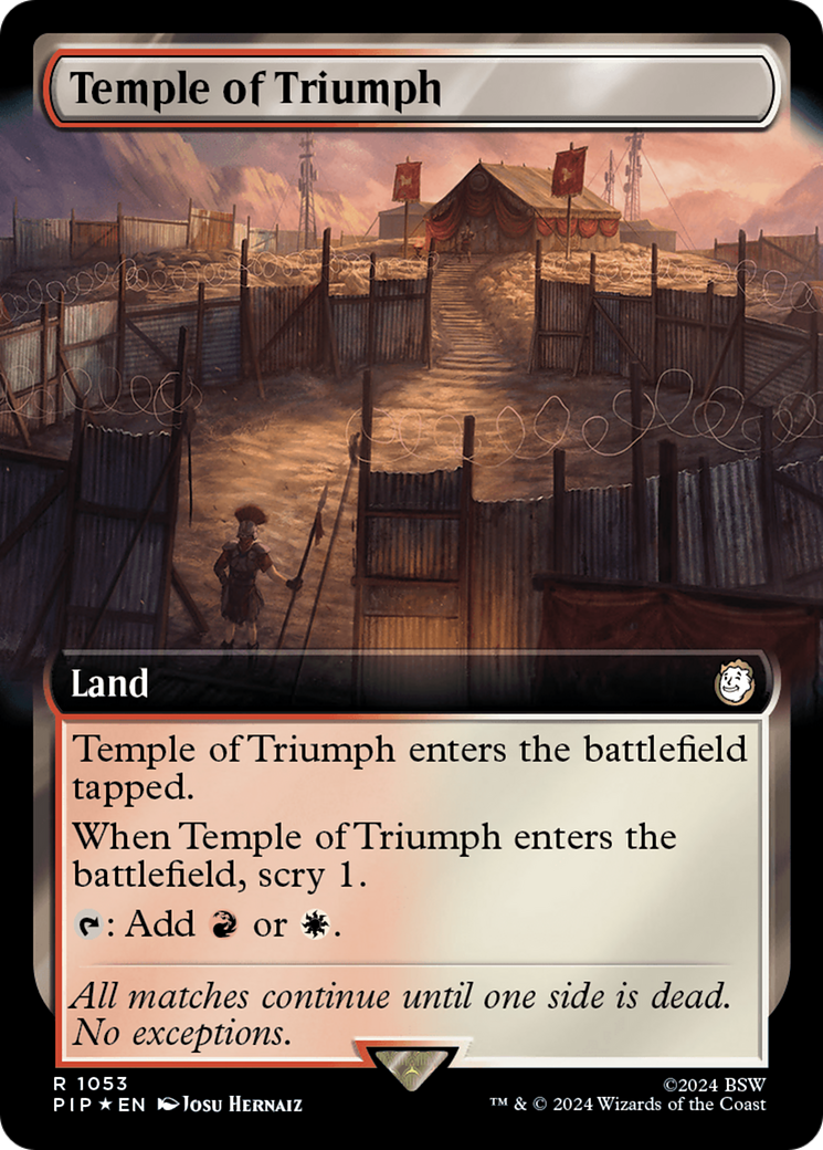 Temple of Triumph (Extended Art) (Surge Foil) [Fallout] | Jomio and Rueliete's Cards and Comics
