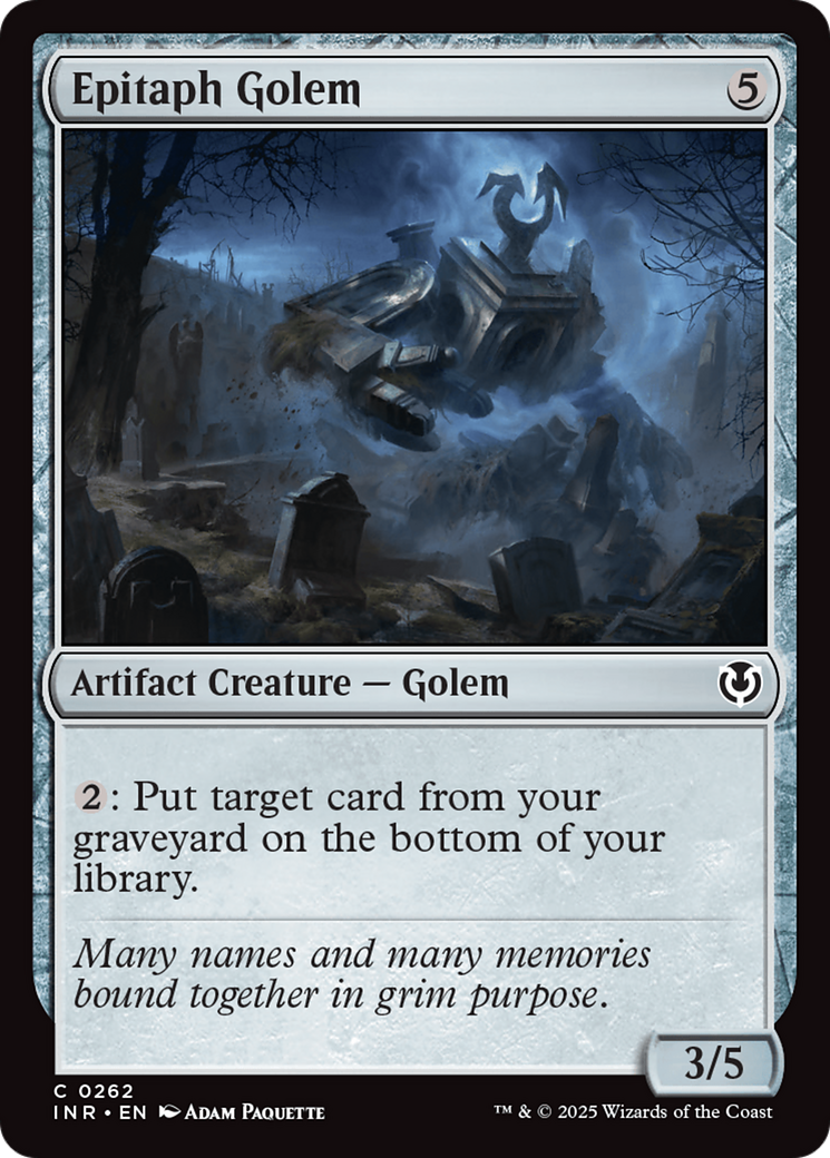 Epitaph Golem [Innistrad Remastered] | Jomio and Rueliete's Cards and Comics