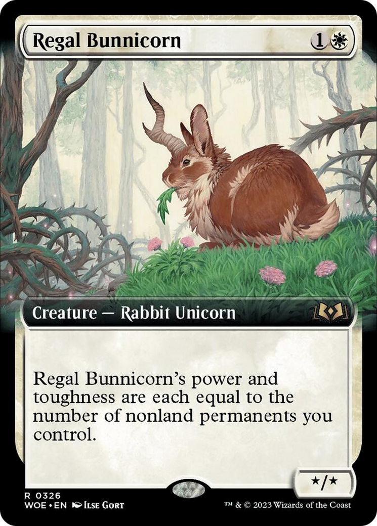 Regal Bunnicorn (Extended Art) [Wilds of Eldraine] | Jomio and Rueliete's Cards and Comics