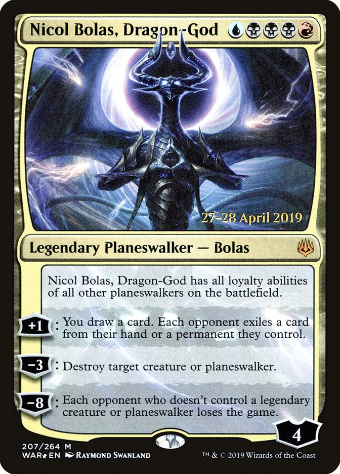 Nicol Bolas, Dragon-God [War of the Spark Prerelease Promos] | Jomio and Rueliete's Cards and Comics