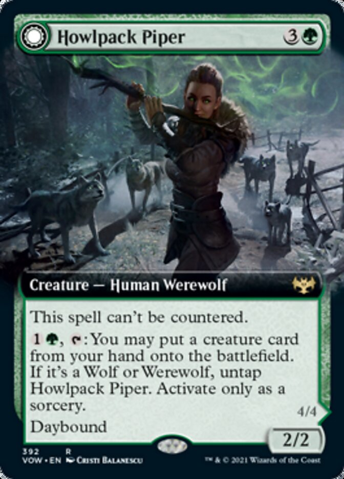 Howlpack Piper // Wildsong Howler (Extended Art) [Innistrad: Crimson Vow] | Jomio and Rueliete's Cards and Comics