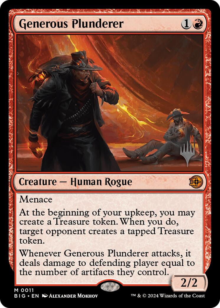 Generous Plunderer [Outlaws of Thunder Junction Promos] | Jomio and Rueliete's Cards and Comics
