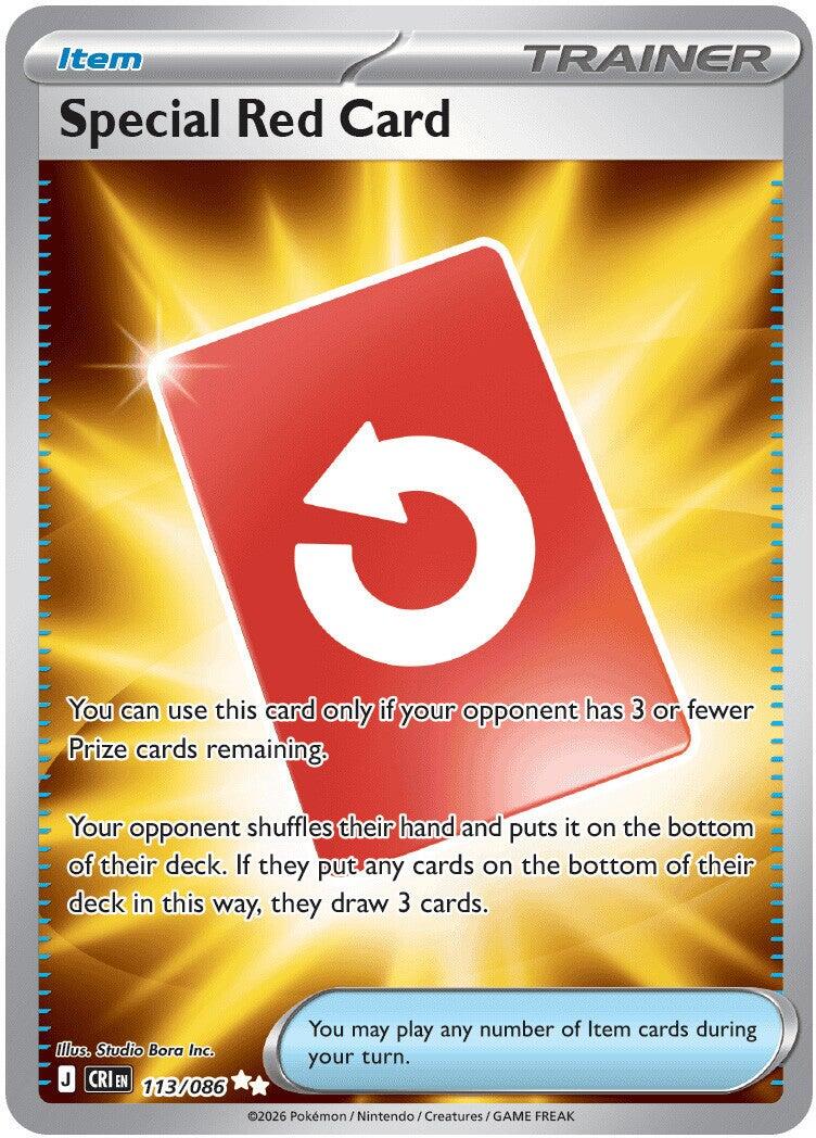 Special Red Card (113/086) [Mega Evolution: Chaos Rising] | Jomio and Rueliete's Cards and Comics