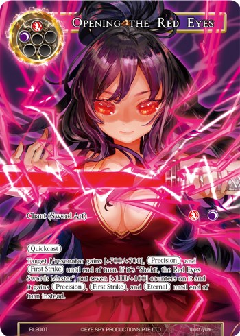 Opening the Red Eyes (RL2001) [Promo Cards] | Jomio and Rueliete's Cards and Comics
