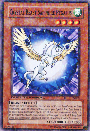 Crystal Beast Sapphire Pegasus [DT01-EN058] Common | Jomio and Rueliete's Cards and Comics