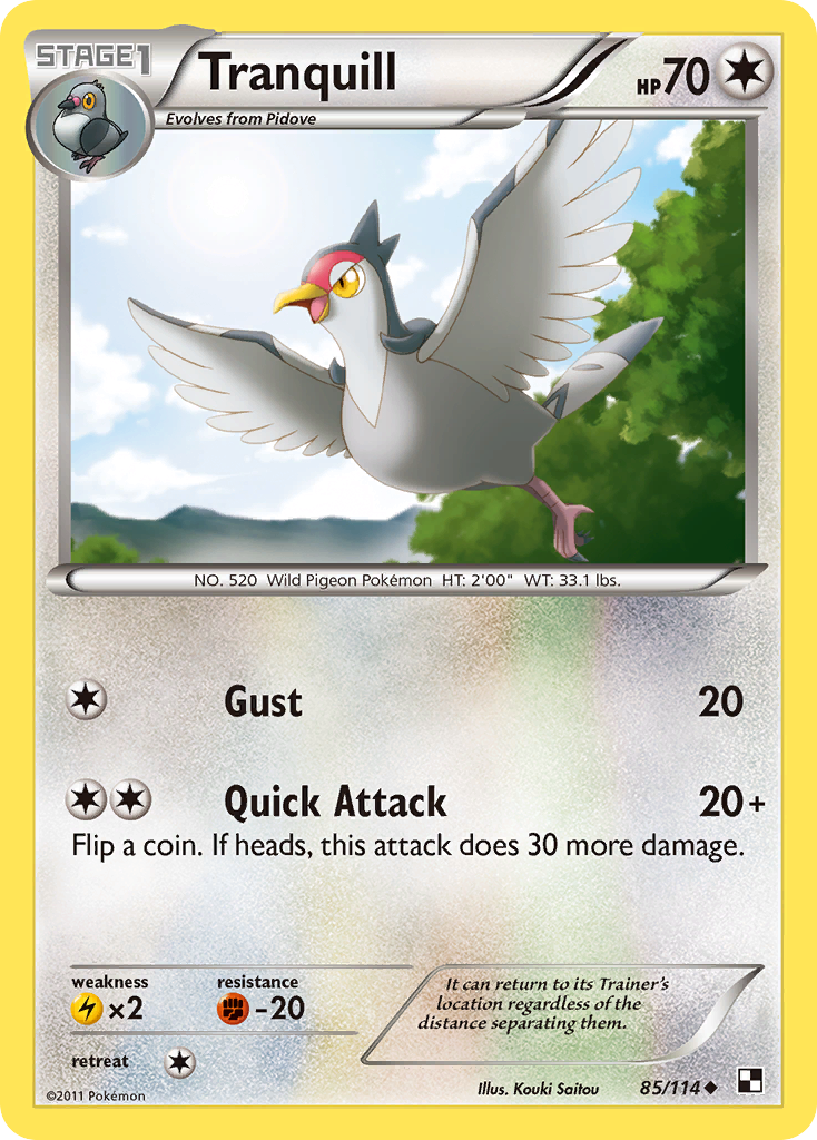 Tranquill (85/114) [Black & White: Base Set] | Jomio and Rueliete's Cards and Comics