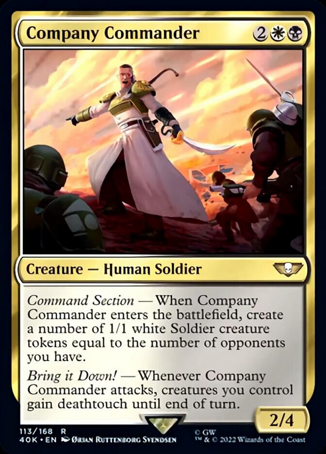 Company Commander (Surge Foil) [Warhammer 40,000] | Jomio and Rueliete's Cards and Comics