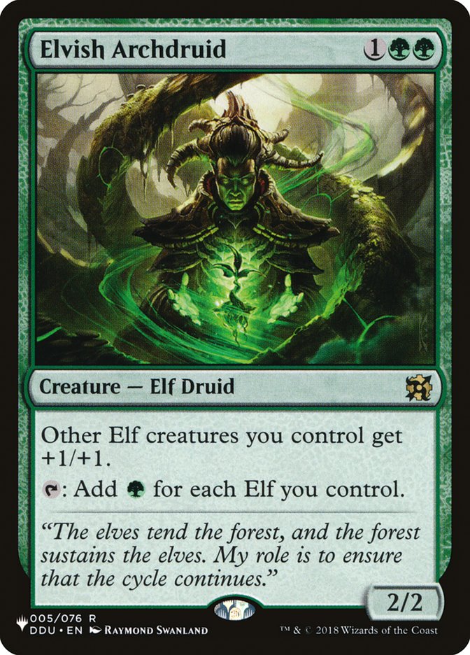 Elvish Archdruid [The List] | Jomio and Rueliete's Cards and Comics