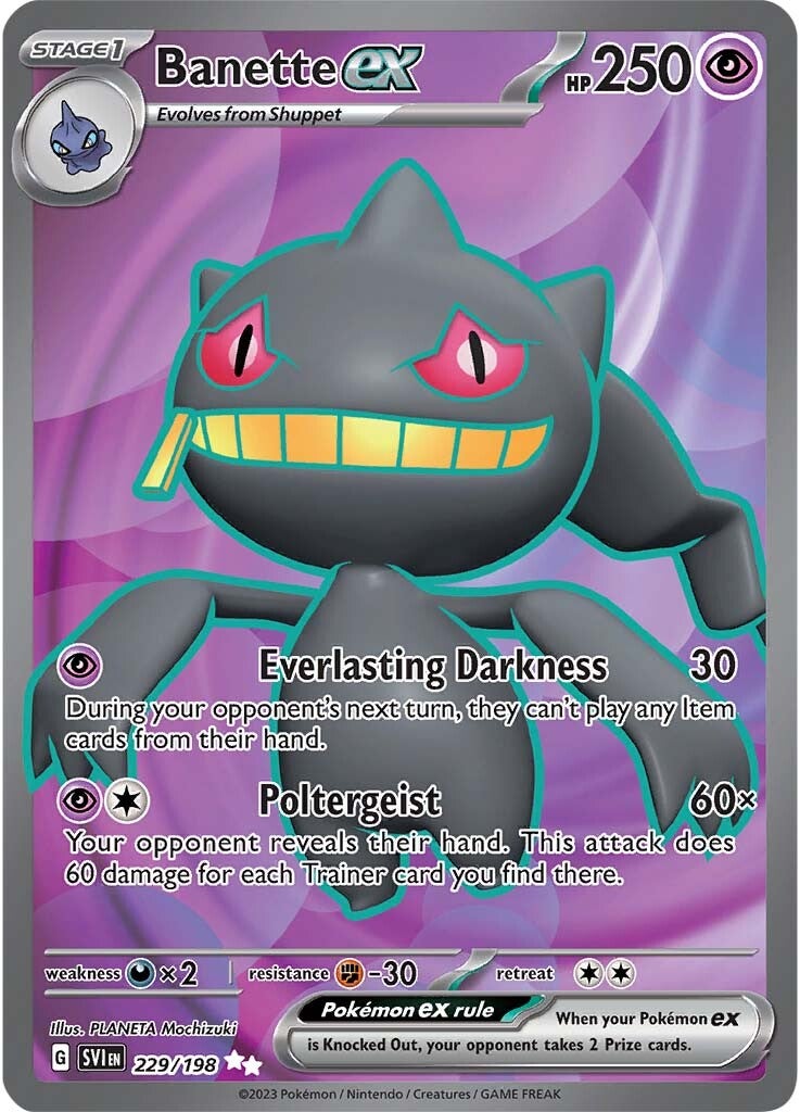 Banette ex (229/198) [Scarlet & Violet: Base Set] | Jomio and Rueliete's Cards and Comics