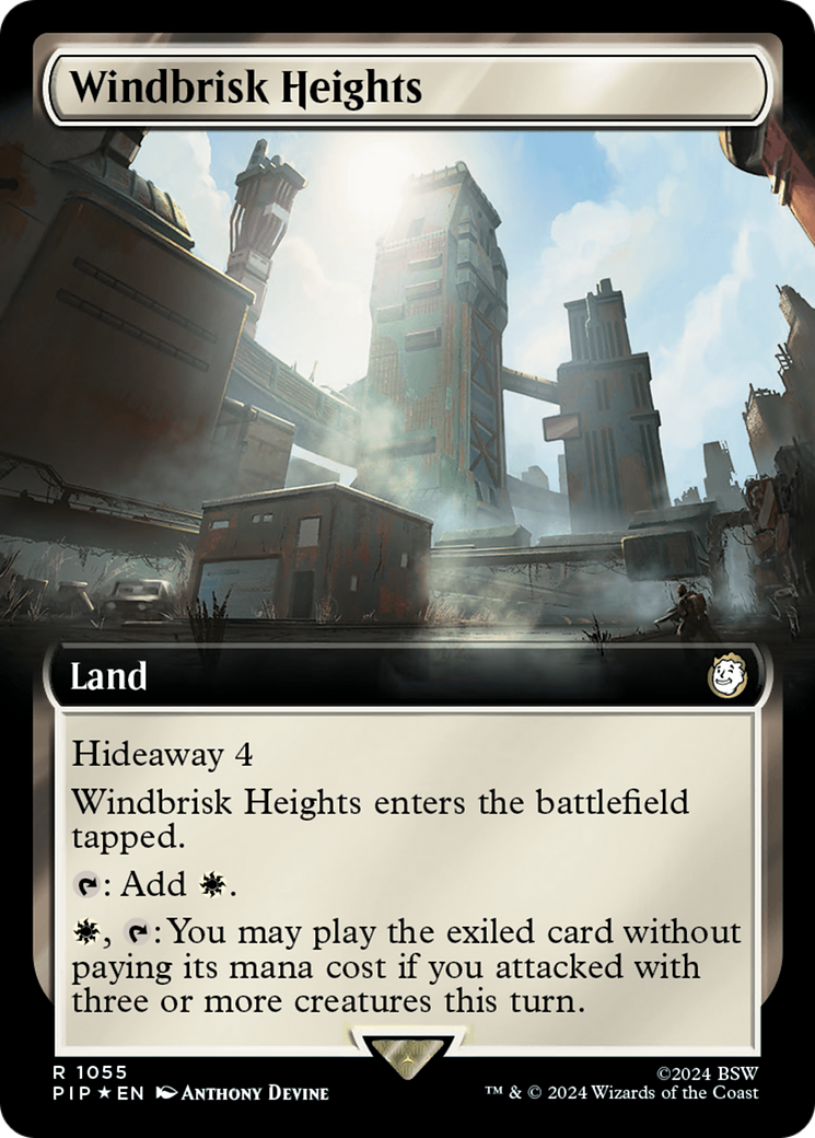 Windbrisk Heights (Extended Art) (Surge Foil) [Fallout] | Jomio and Rueliete's Cards and Comics