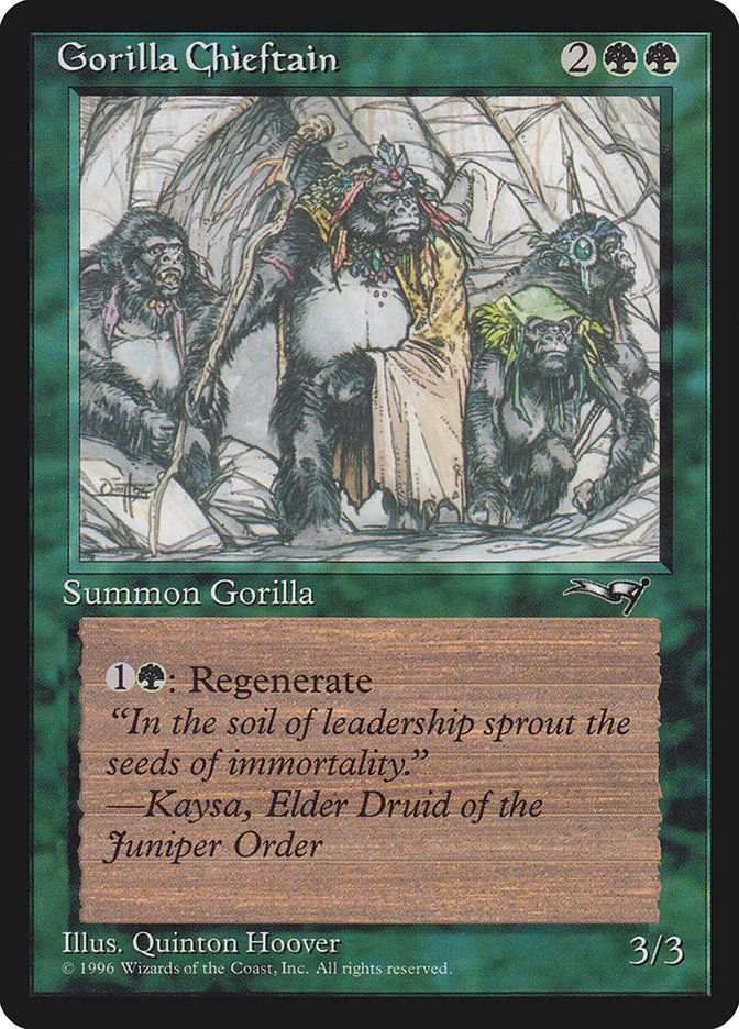 Gorilla Chieftain (Four Gorilla Art) [Alliances] | Jomio and Rueliete's Cards and Comics
