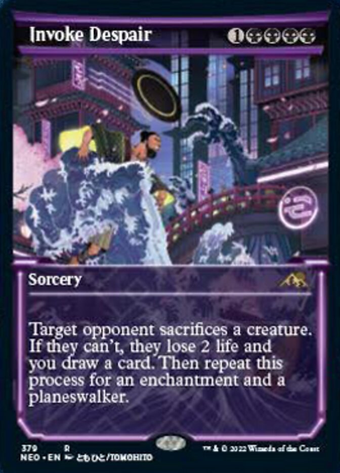 Invoke Despair (Showcase Soft Glow) [Kamigawa: Neon Dynasty] | Jomio and Rueliete's Cards and Comics