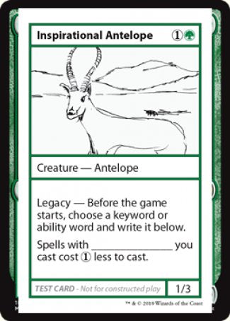 Inspirational Antelope (2021 Edition) [Mystery Booster Playtest Cards] | Jomio and Rueliete's Cards and Comics