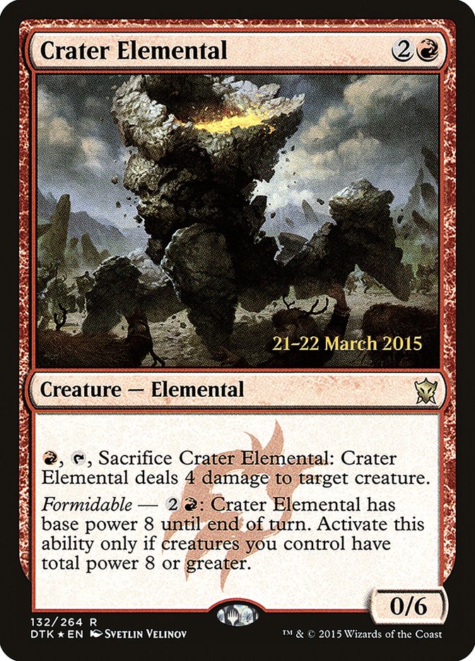 Crater Elemental [Dragons of Tarkir Prerelease Promos] | Jomio and Rueliete's Cards and Comics