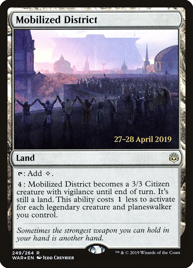 Mobilized District [War of the Spark Prerelease Promos] | Jomio and Rueliete's Cards and Comics