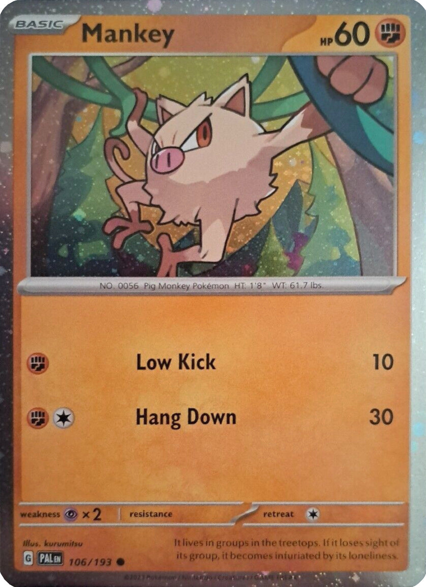 Mankey (106/193) (Cosmos Holo) [Scarlet & Violet: Paldea Evolved] | Jomio and Rueliete's Cards and Comics