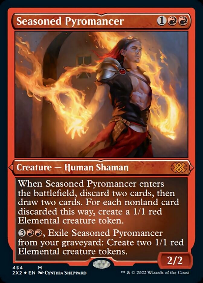 Seasoned Pyromancer (Foil Etched) [Double Masters 2022] | Jomio and Rueliete's Cards and Comics