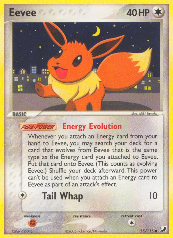 Eevee (55/115) [EX: Unseen Forces] | Jomio and Rueliete's Cards and Comics