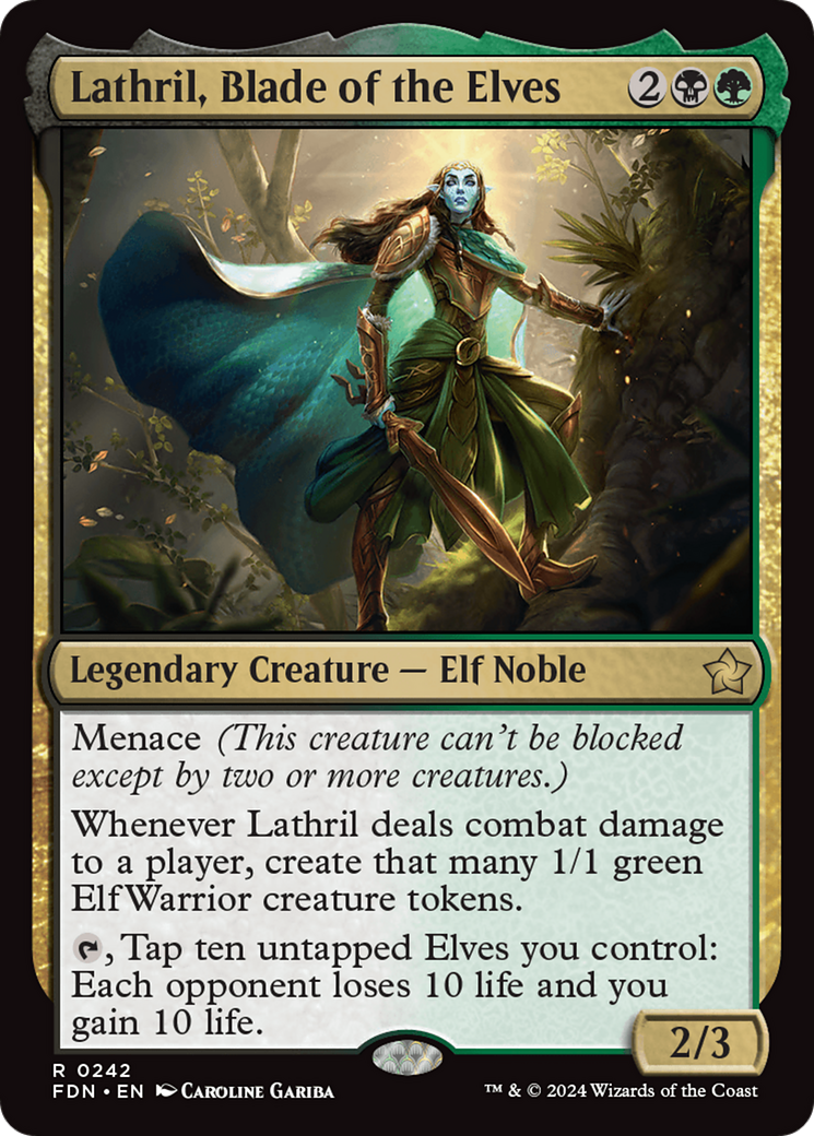 Lathril, Blade of the Elves [Foundations] | Jomio and Rueliete's Cards and Comics
