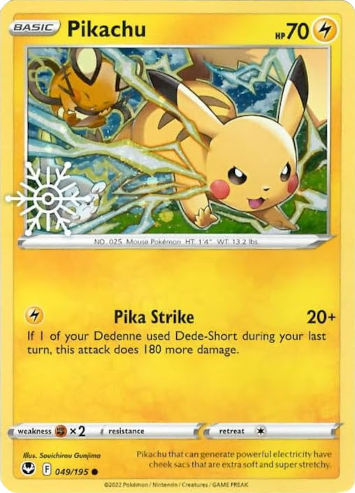 Pikachu (049/195) (Holiday Calendar) [Sword & Shield: Silver Tempest] | Jomio and Rueliete's Cards and Comics
