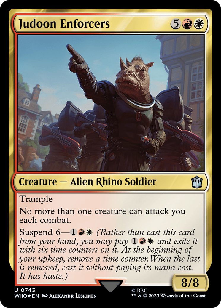 Judoon Enforcers (Surge Foil) [Doctor Who] | Jomio and Rueliete's Cards and Comics
