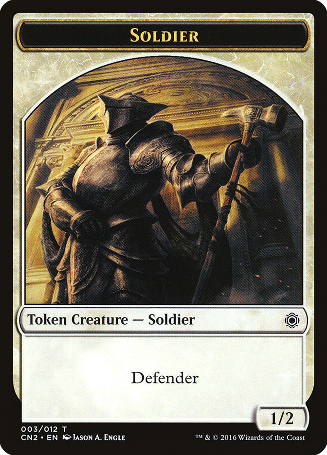 Soldier Token (003/012) [Conspiracy: Take the Crown Tokens] | Jomio and Rueliete's Cards and Comics