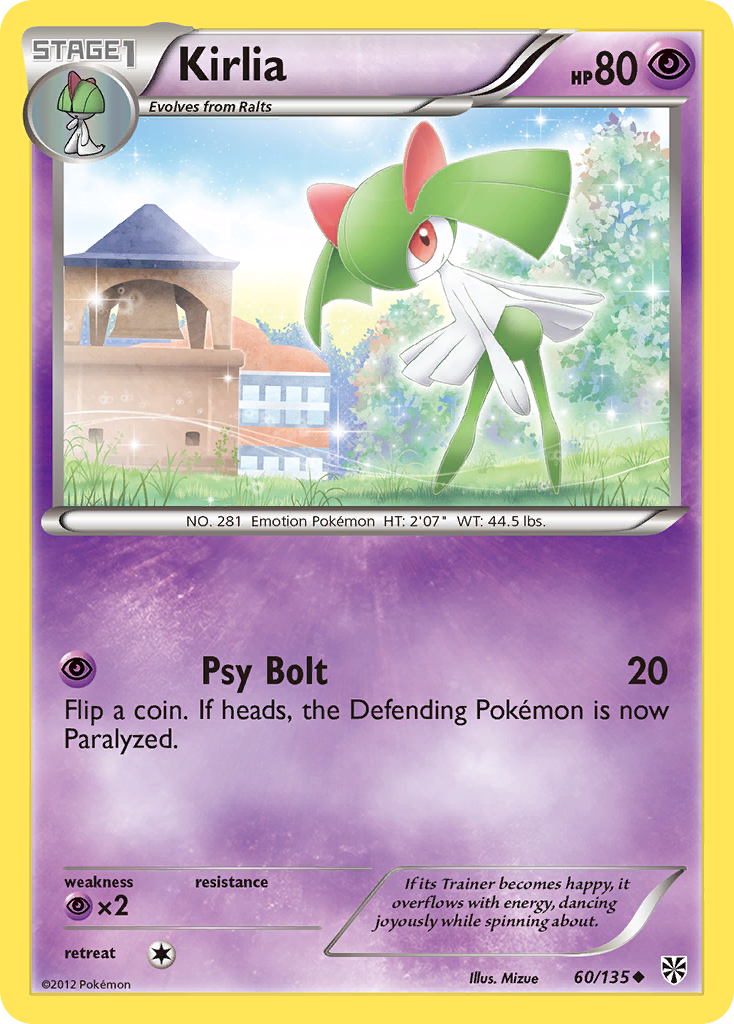 Kirlia (60/135) [Black & White: Plasma Storm] | Jomio and Rueliete's Cards and Comics