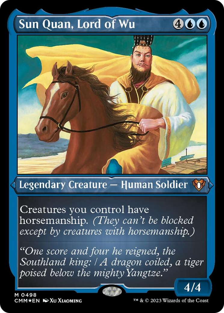 Sun Quan, Lord of Wu (Foil Etched) [Commander Masters] | Jomio and Rueliete's Cards and Comics