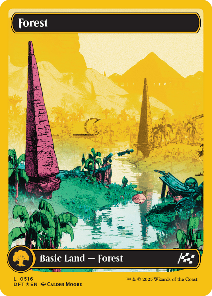 Forest (0516) (First-Place Foil) [Aetherdrift] | Jomio and Rueliete's Cards and Comics