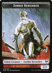 Human Warrior // Zombie Berserker Double-Sided Token [Kaldheim Tokens] | Jomio and Rueliete's Cards and Comics