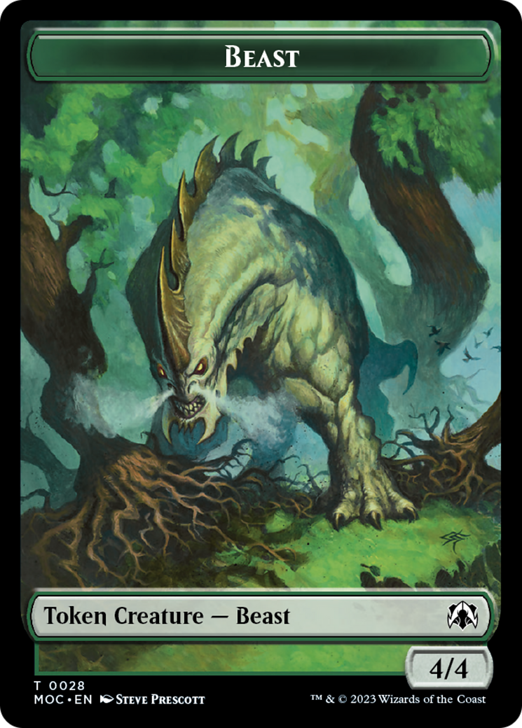 Thopter // Beast Double-Sided Token [March of the Machine Commander Tokens] | Jomio and Rueliete's Cards and Comics