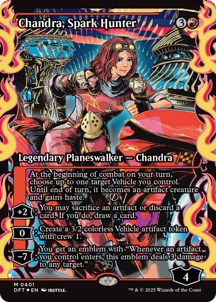Chandra, Spark Hunter (Showcase) [Aetherdrift] | Jomio and Rueliete's Cards and Comics