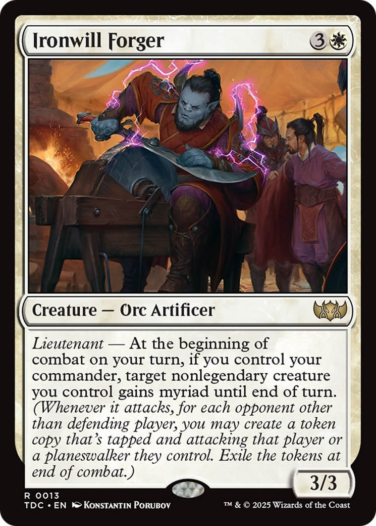 Ironwill Forger [Tarkir: Dragonstorm Commander] | Jomio and Rueliete's Cards and Comics