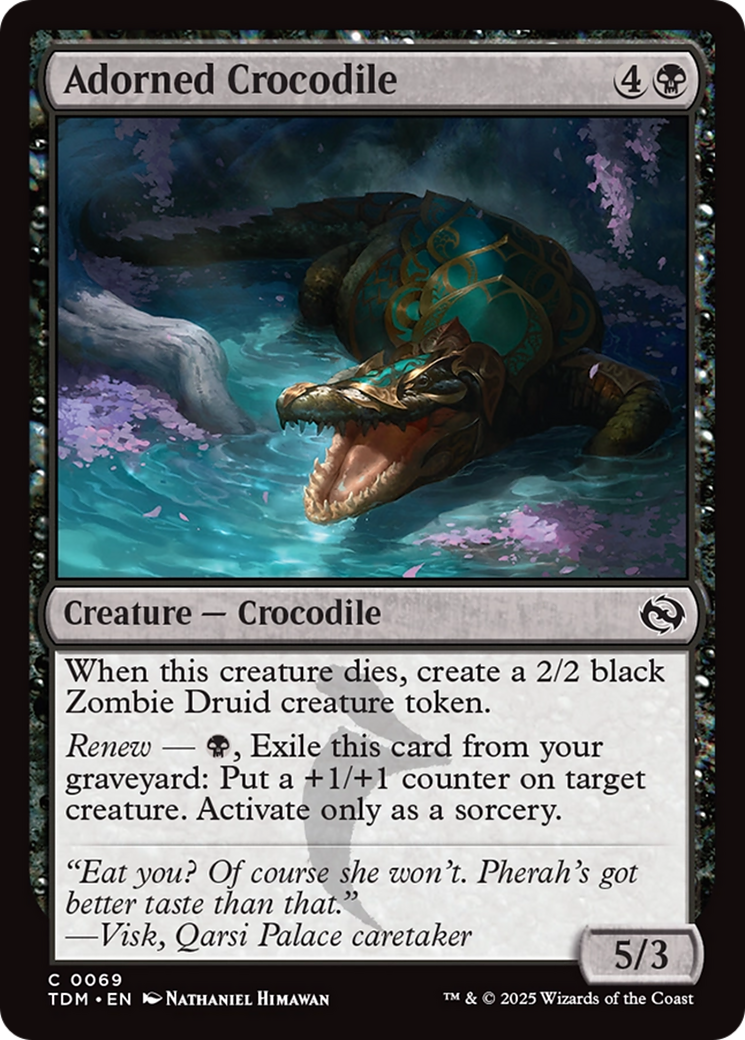 Adorned Crocodile [Tarkir: Dragonstorm] | Jomio and Rueliete's Cards and Comics
