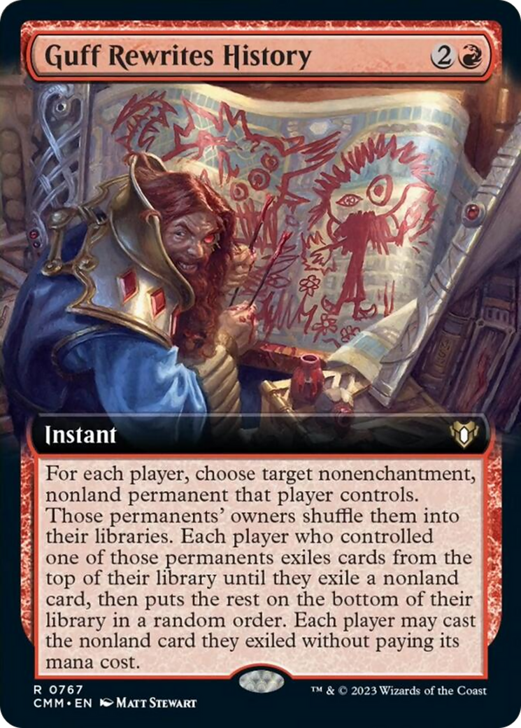 Guff Rewrites History (Extended Art) [Commander Masters] | Jomio and Rueliete's Cards and Comics